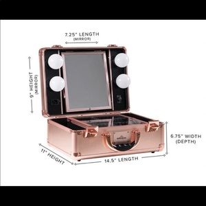 Impressions Rose Gold Light up vanity makeup case
